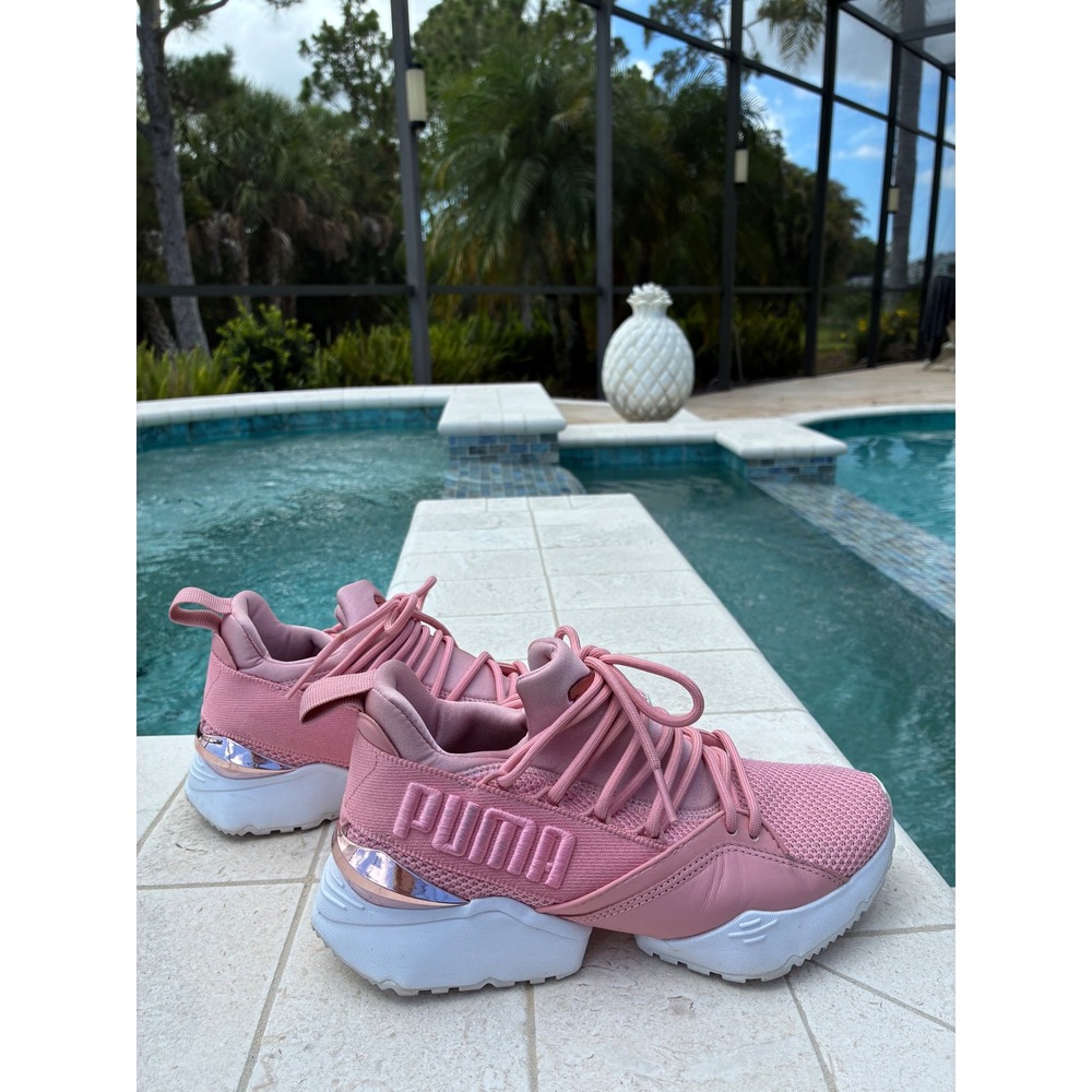 PUMA Muse Maia Metallic Rose Women's Sneakers – Bridal Rose/Rose Gold 6 - Picture 1 of 6